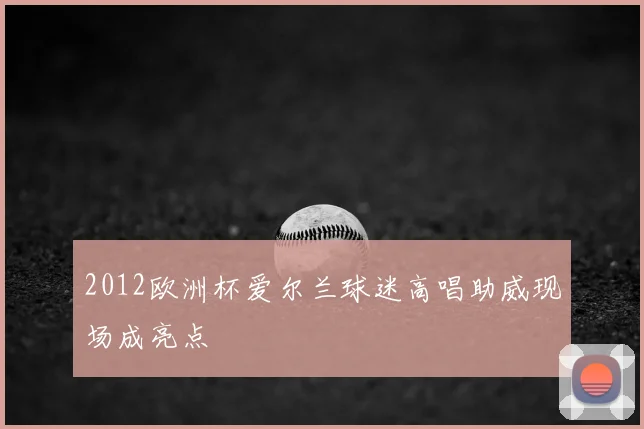 2012欧洲杯爱尔兰球迷高唱助威现场成亮点
